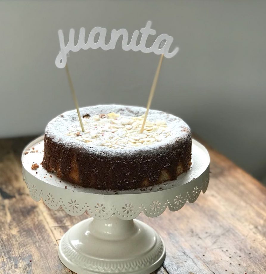 Deco torta script nombre