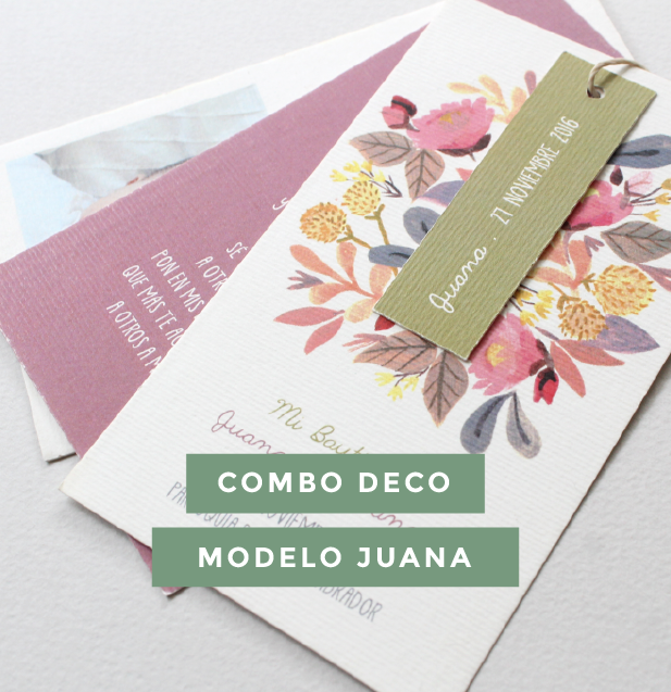 Juana – Combo: Guirnalda + 30 tags + poster + invitacion digital