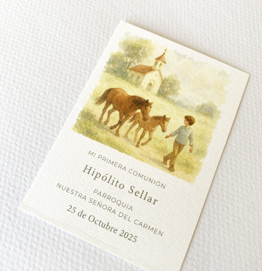 Estampita de Comunion Hipolito x 16 un.
