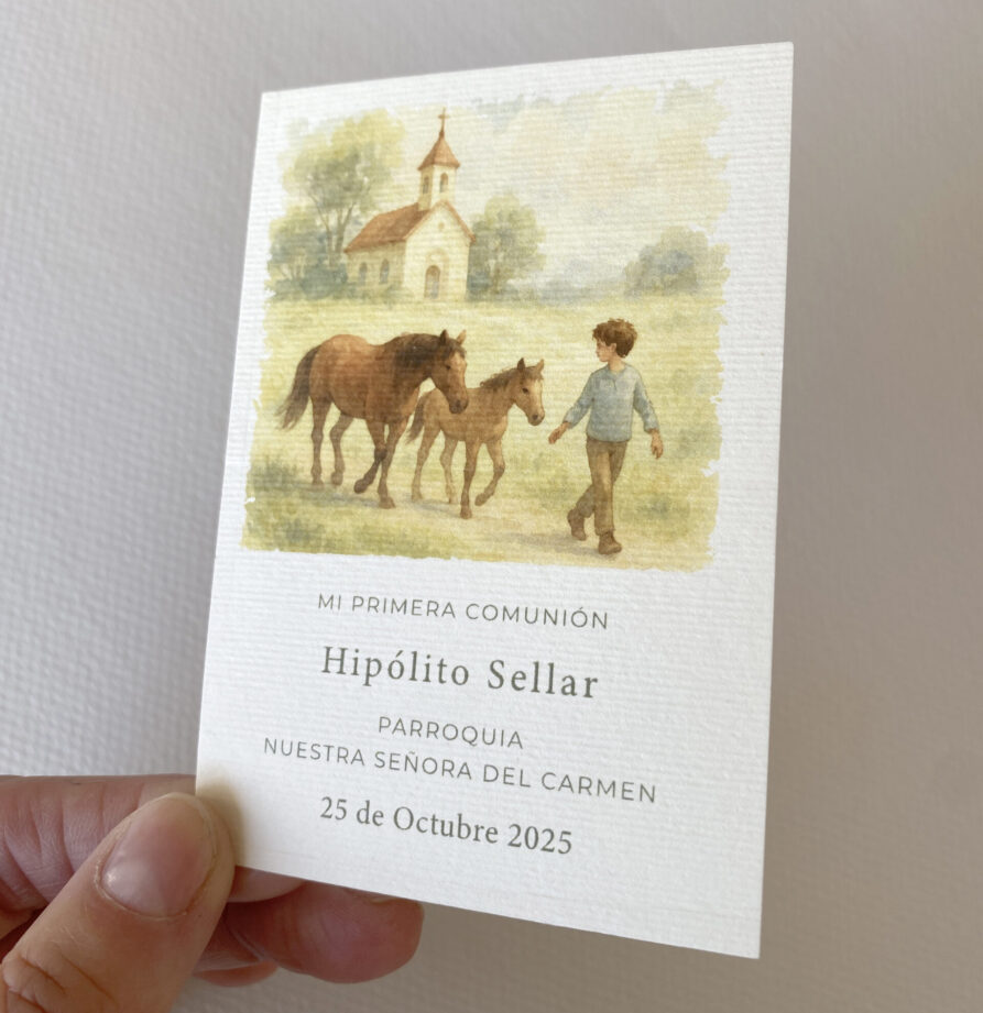 Estampita de Comunion Hipolito x 16 un.