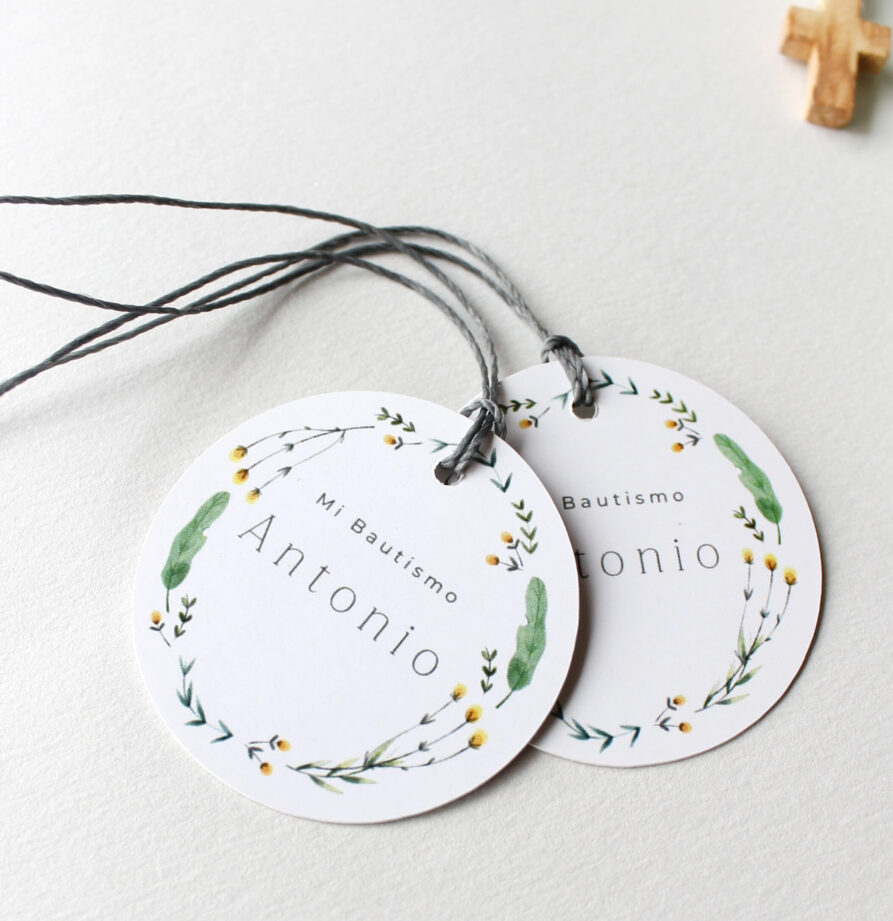 Estampita de bautismo Antonio x 16 un.