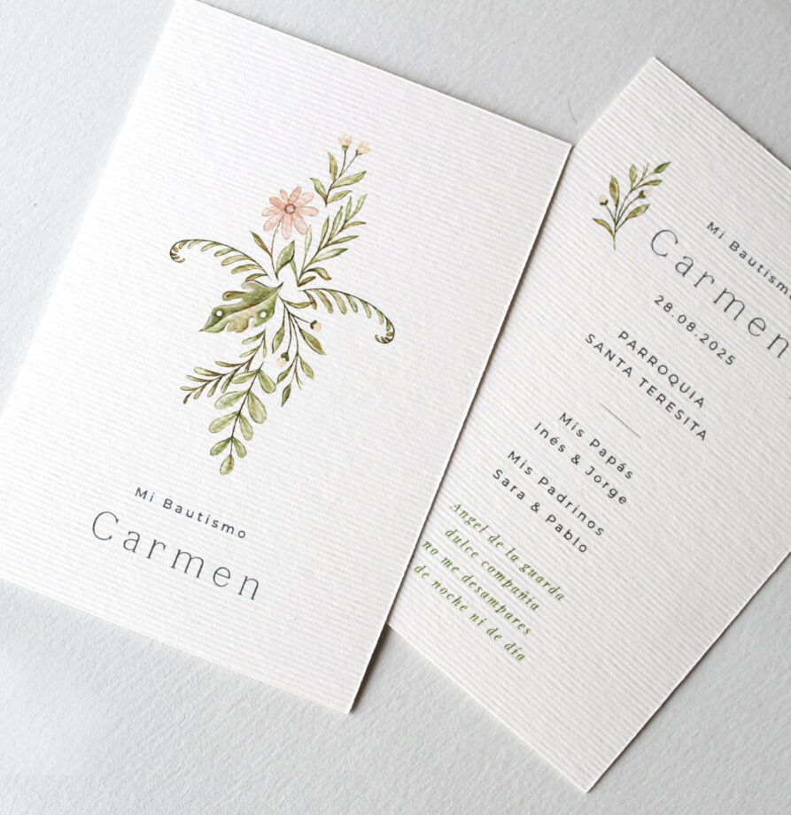 Estampita de Comunion Carmen x 16 un.