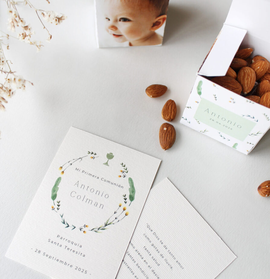 Estampita de bautismo Antonio x 16 un.