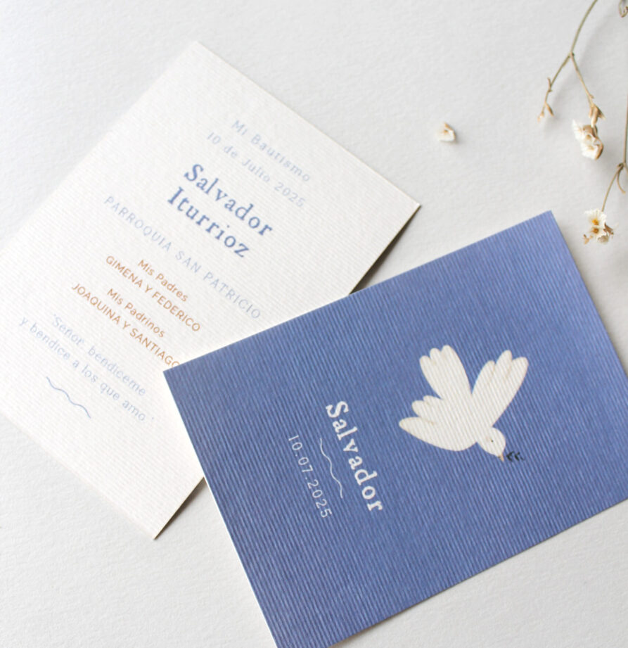 Estampita de bautismo Salvador x 16 un.