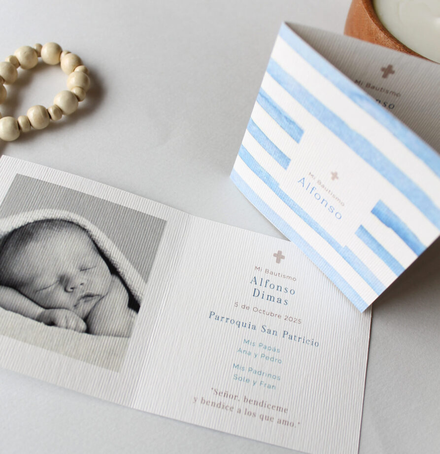 Estampita de bautismo Juan 1 foto x 12 un.