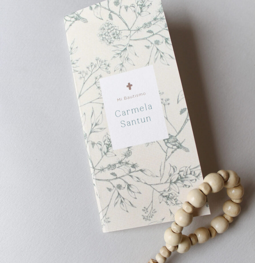 Estampita de bautismo Julia sin foto x 12 un.