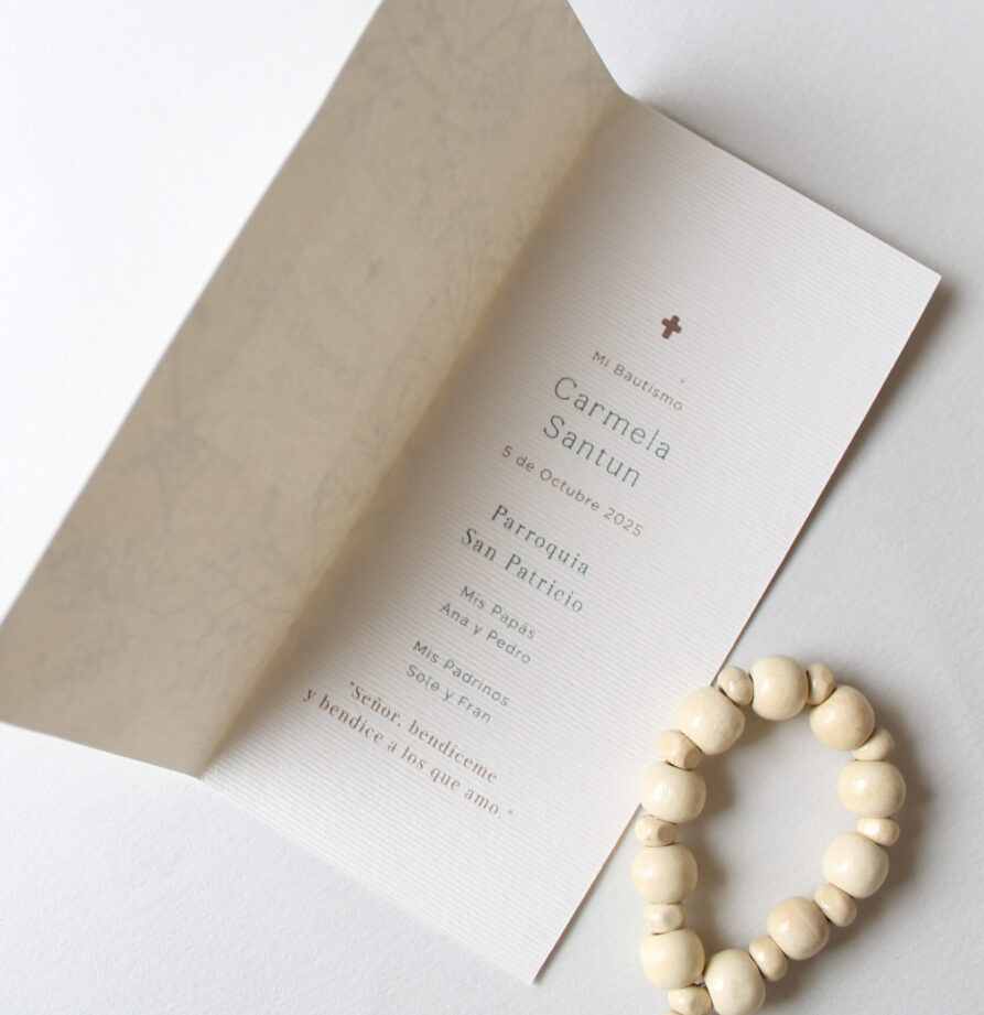 Estampita de bautismo Julia sin foto x 12 un.