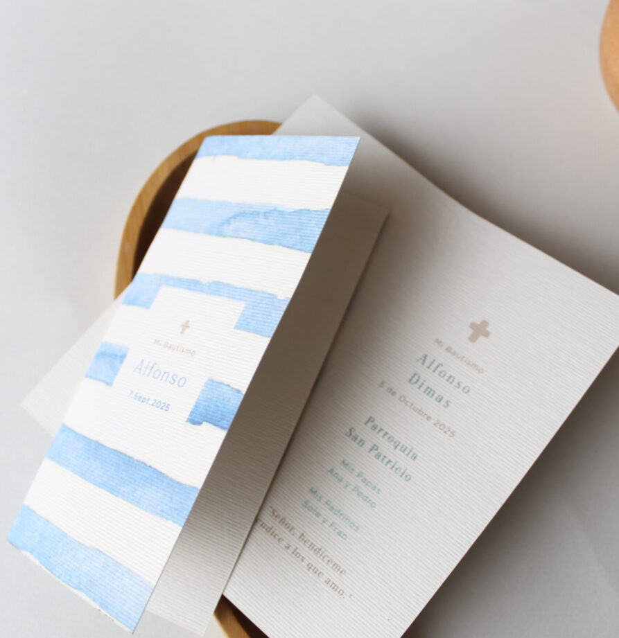 Estampita de bautismo Juan sin foto x 12 un.