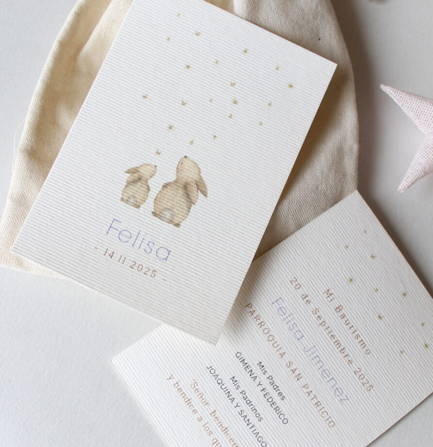 Estampita de bautismo Felisa x 16 un.