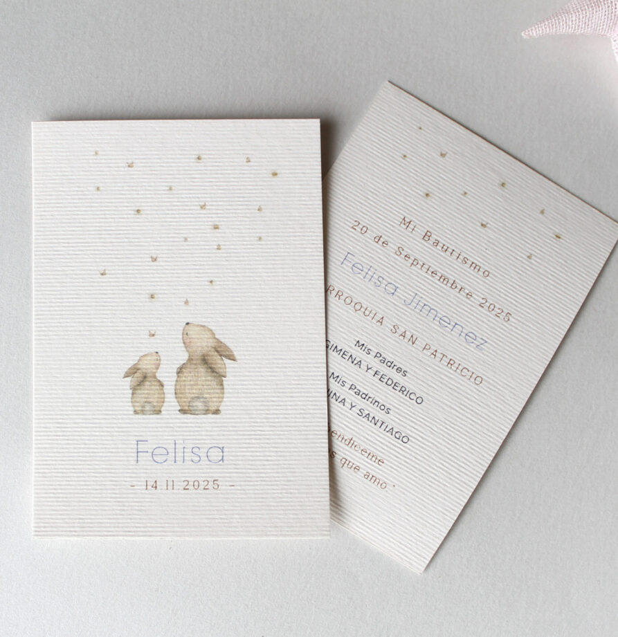 Estampita de bautismo Felisa x 16 un.