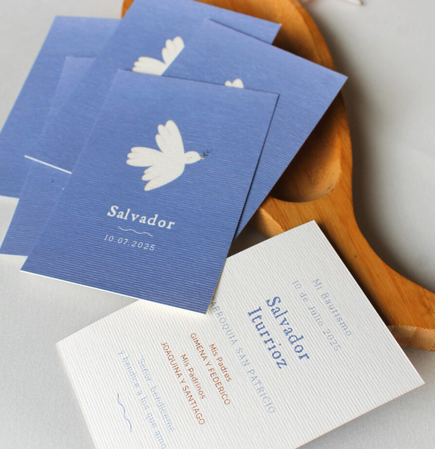 Estampita de bautismo Salvador x 16 un.